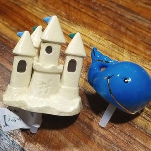 Nora Fleming St. Jude Mini whale and sandcastle